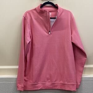 USA Palm Fame women’s size medium 1/4 zip long sleeve activewear pink top